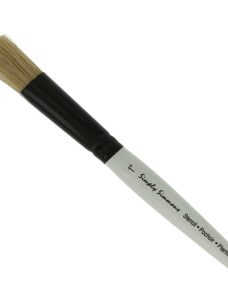 Simply Simmons Short Handle Brush Stencil 1"
