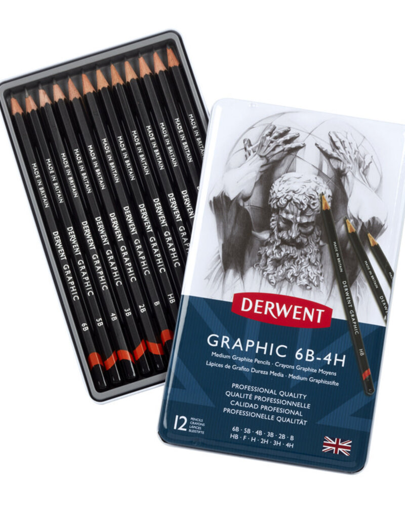 Derwent Graphic Pencil Tin Sets (12ct) Design