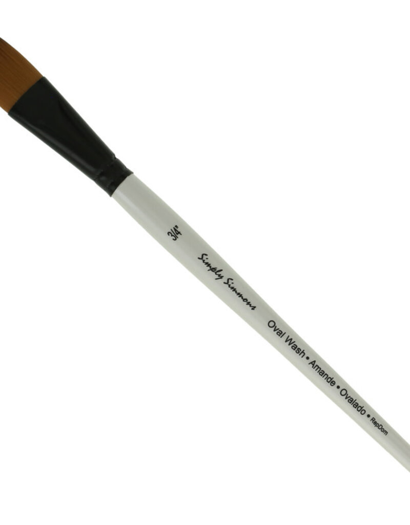 Simply Simmons Watercolor Brush Oval Wash Synthetic 3/4"