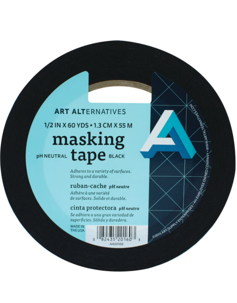 Black Masking Tape (pH Neutral)- 1/2" x 60yd