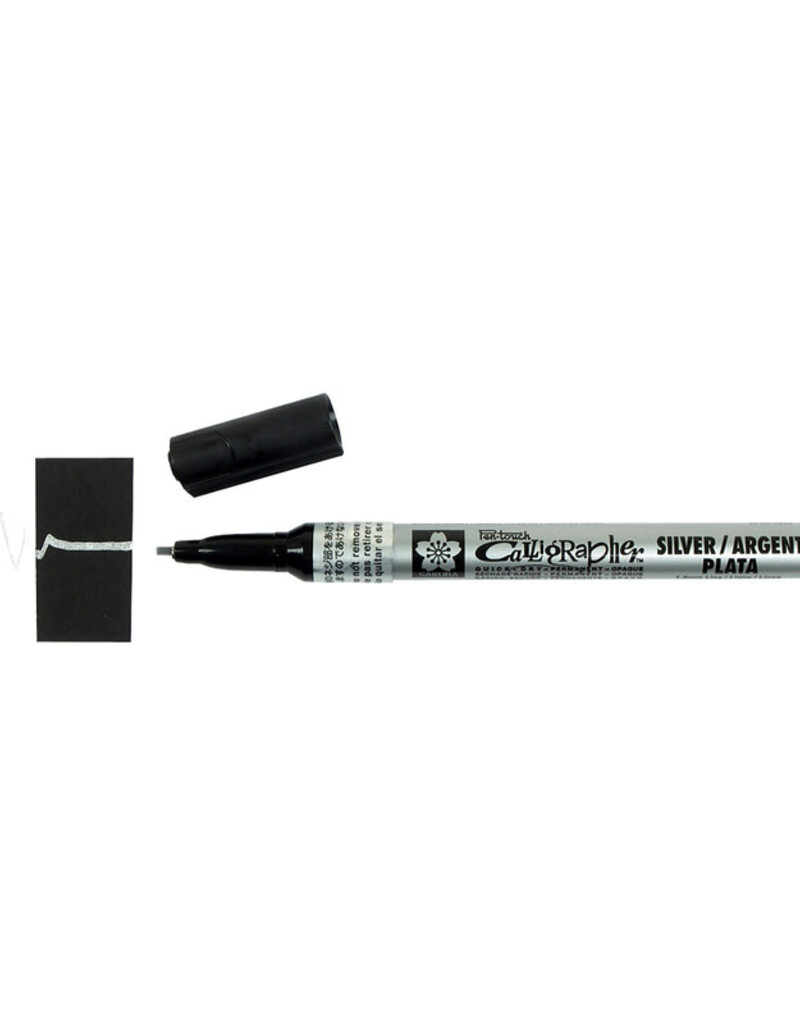 Pen-Touch Calligraphy Paint Marker Silver Fine (1.8mm)