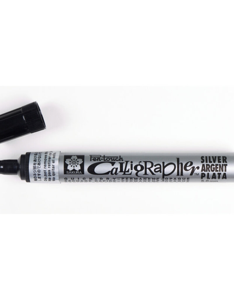 Pen-Touch Calligraphy Paint Marker Silver Medium (5mm)