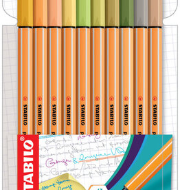 Stabilo Point 88 Pen Set-  Soft Colors 10 Piece