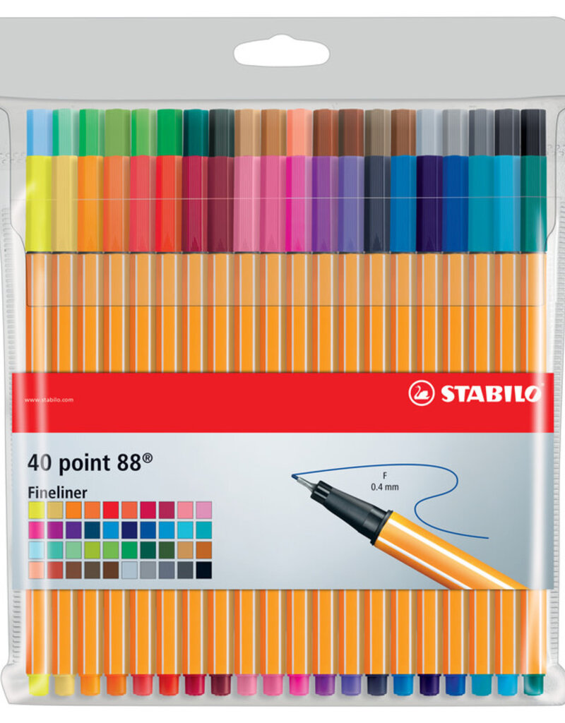 Stabilo Point 88 Pen Set-  Assorted 40 Piece