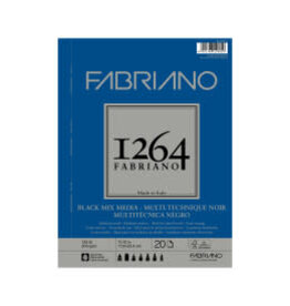Fabriano 1264 Black Mixed Media Pads, 7" x 10"