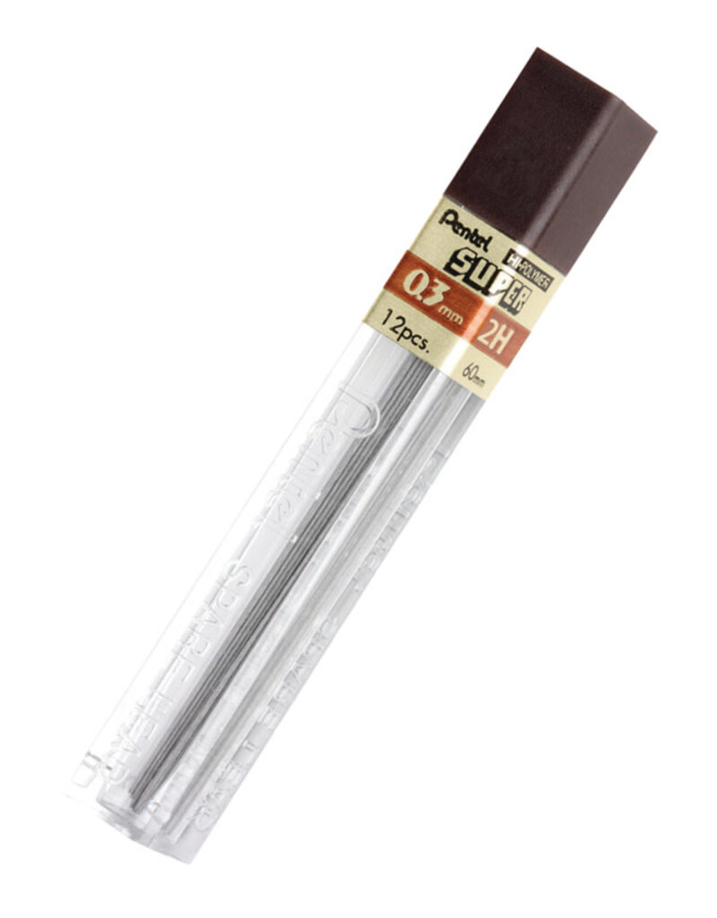 Lead Mechanical Pencil Refill Tube 2H 0.3mm 12 pieces
