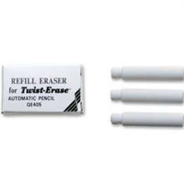 Twist-Erase III Mechanical Pencils, Eraser Refills, 3/Box