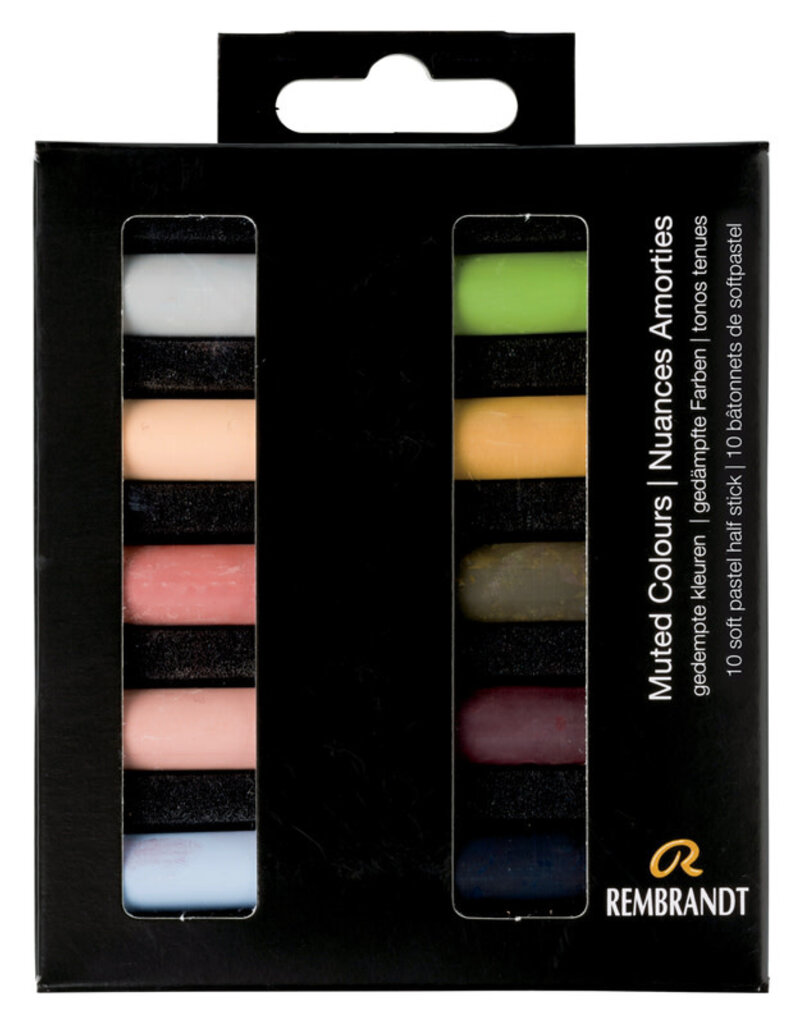 Rembrandt Pastels Half Stick Sets (10pcs) Muted Colors