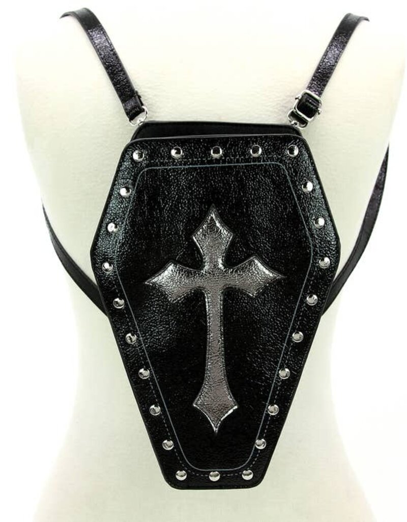 Metallic Cross Coffin Bag