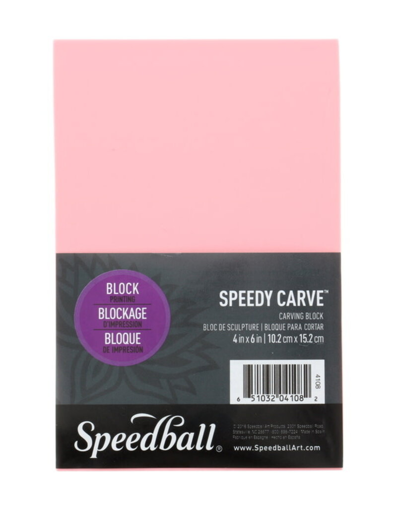 Speedball Speedball Speedy Carve Pink Block 4x6"