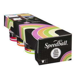 Speedball Speedball Fabric Screen Printing Inks- 4 Color Fluorescent & Night Glo (4oz)
