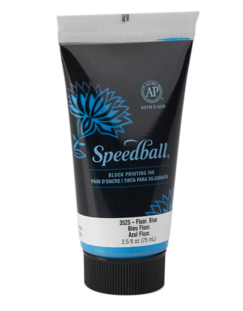 Speedball Speedball Block Printing Water-Soluble Ink (2.5oz) Fluorescent Blue
