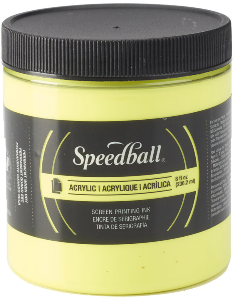 Speedball Speedball Acrylic Screen Printing Ink (8oz) Fluorescent Yellow