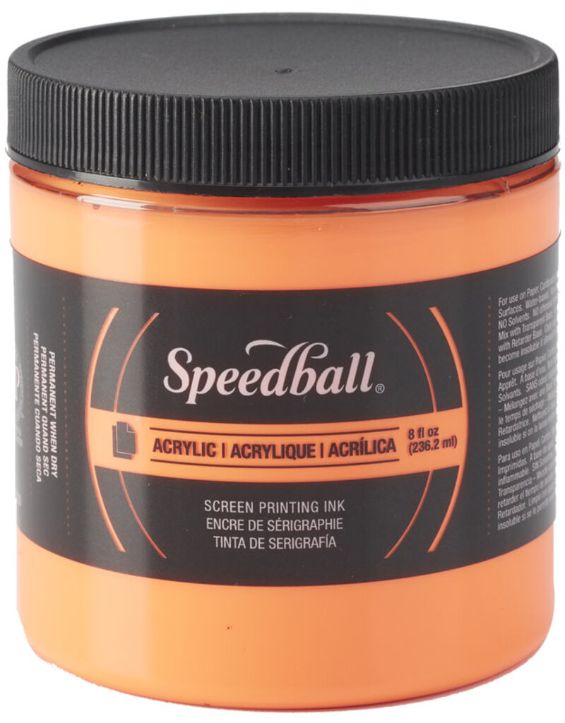 Speedball Speedball Acrylic Screen Printing Ink (8oz) Fluorescent Orange