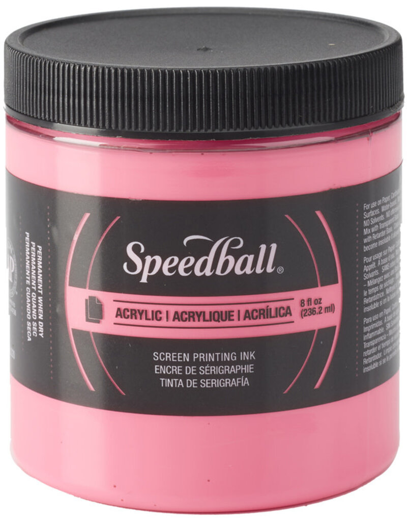 Speedball Speedball Acrylic Screen Printing Ink (8oz) Fluorescent Hot Pink