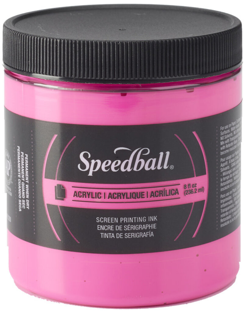 Speedball Speedball Acrylic Screen Printing Ink (8oz) Fluorescent Magenta