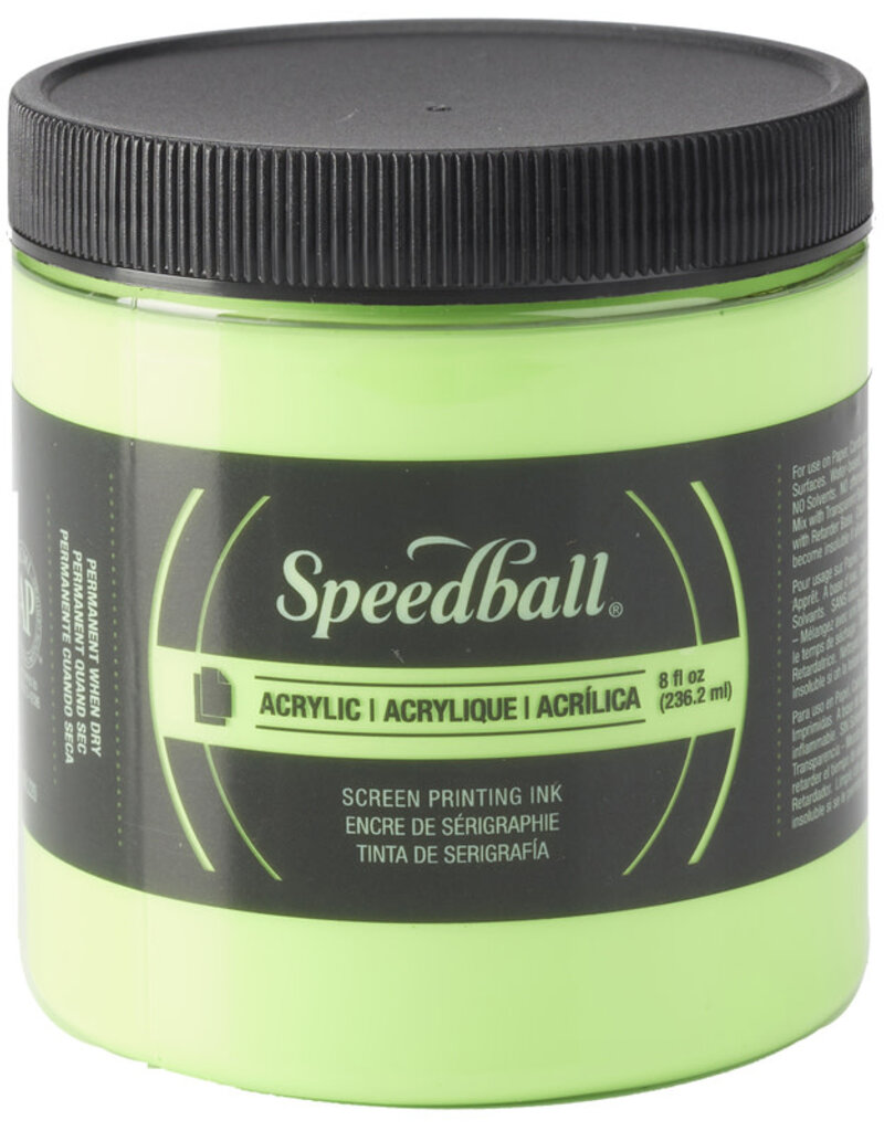 Speedball Speedball Acrylic Screen Printing Ink (8oz) Fluorescent Lime Green