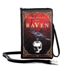 Raven Vintage Book Clutch Bag in Vinyl