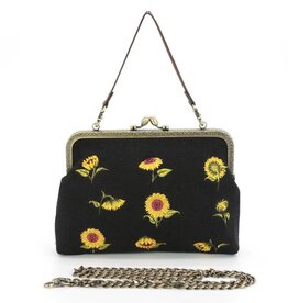 Sunflower Embroidered Clasp Purse