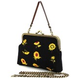 Sunflower Embroidered Clasp Purse