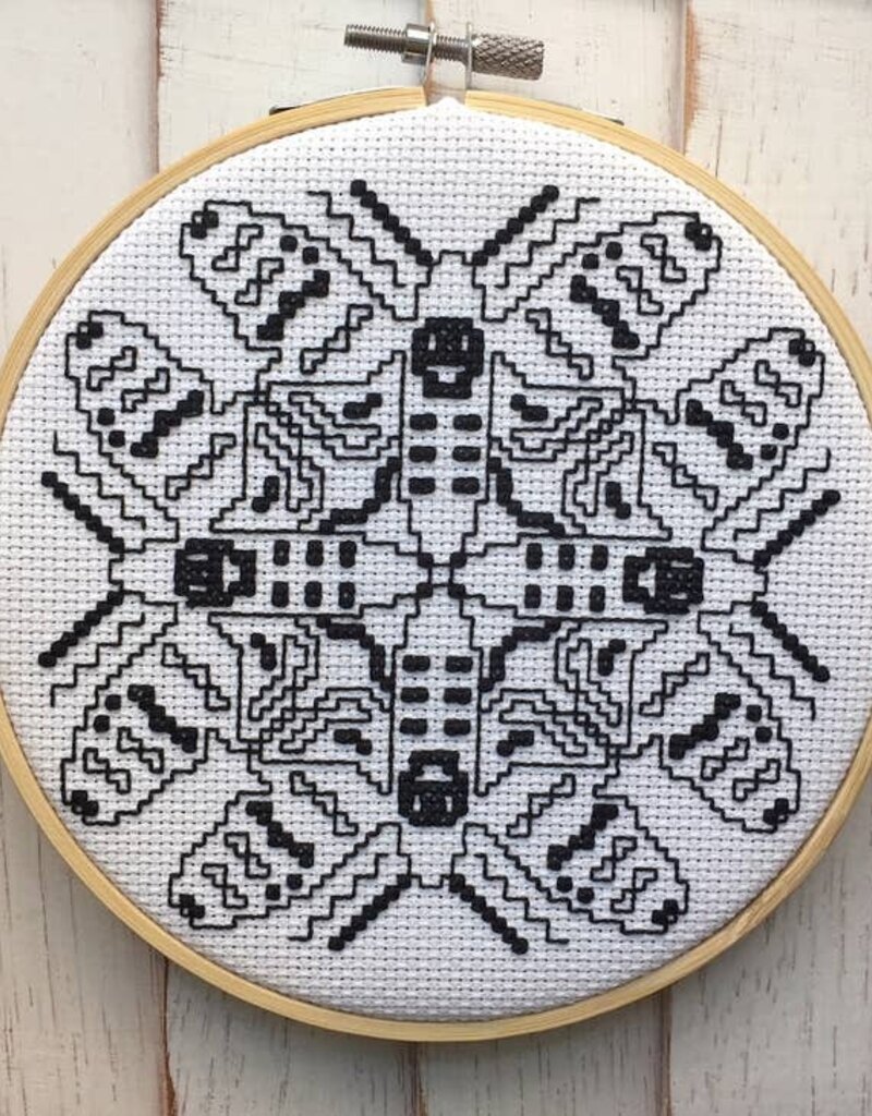 Blackwork Moth Cross Stitch