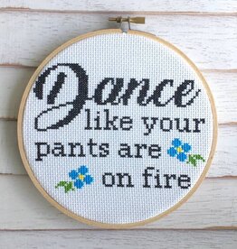 Dance Pants Fire Cross Stitch
