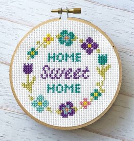 Floral Home Sweet Home Spring Cross Stitch