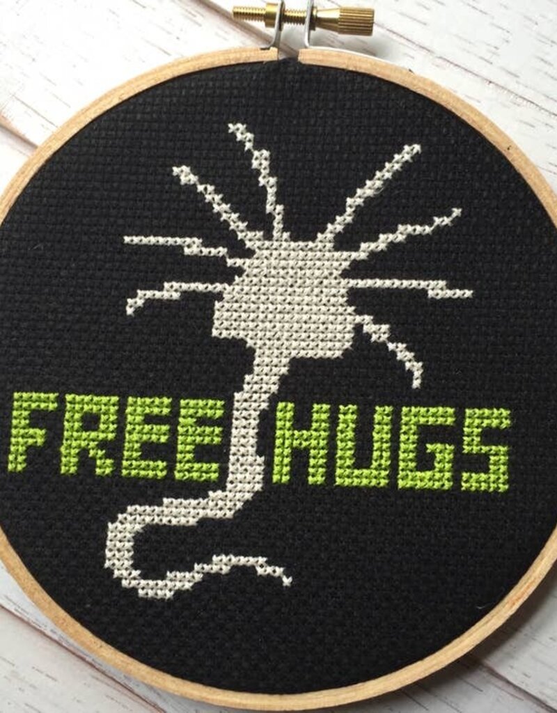 Free Hugs Alien Cross Stitch Kit