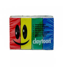 Claytoon Modeling Clay 4 pack (1lb) Primary Color Set