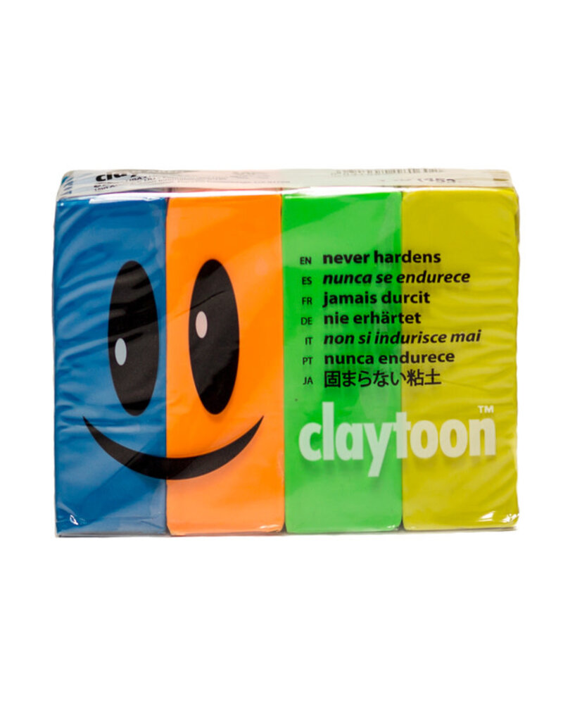 Claytoon Modeling Clay 4 pack (1lb) Mutant Color Set