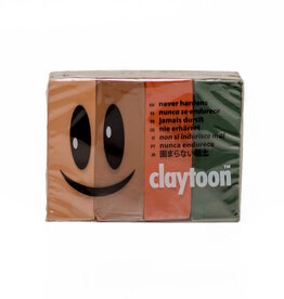 Claytoon Modeling Clay 4 pack (1lb) Earth Color Set