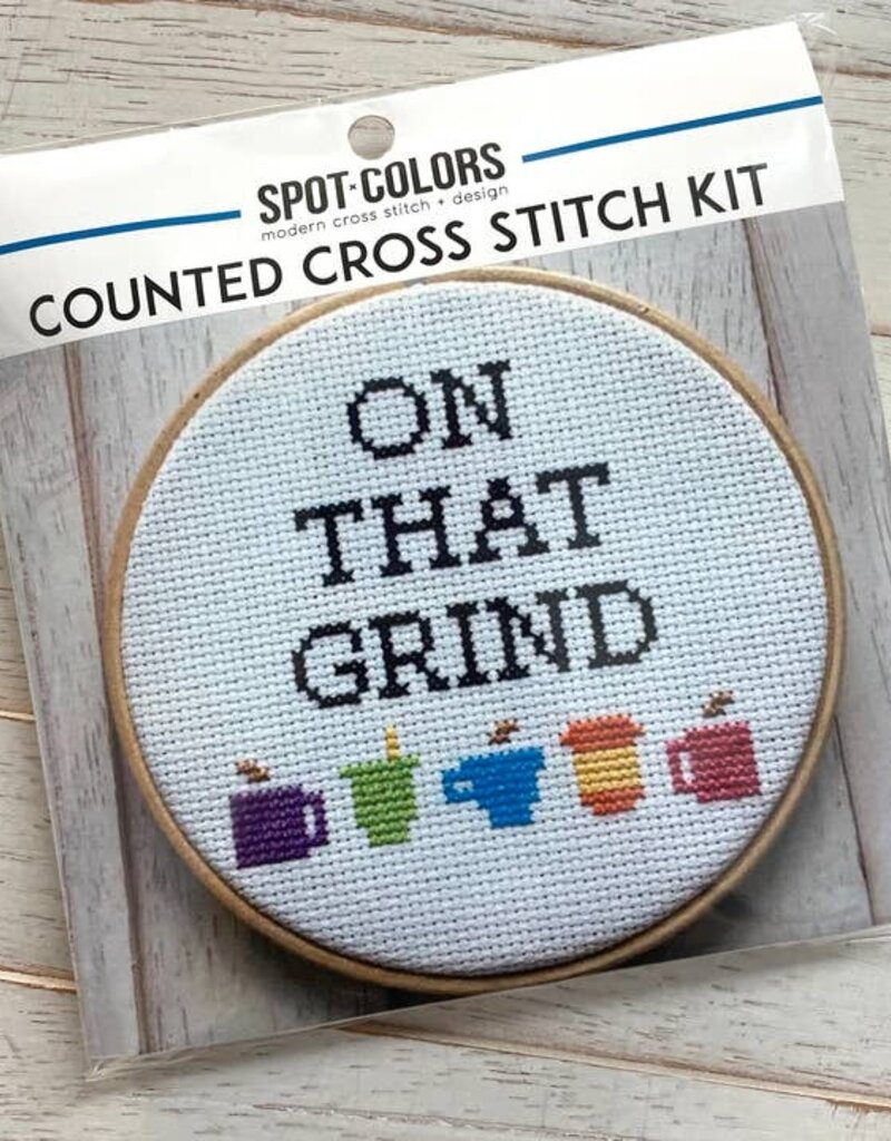 On That Grind Cross Stitch Kit