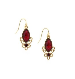 1928 Jewelry 1928 Jewelry  Alluring Siam Red Crystal Drop Earring