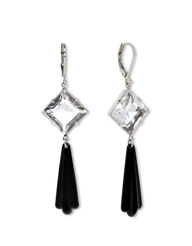 1928 Jewelry 1928 Jewelry Black Bead Crystal Swarovski Element Drop