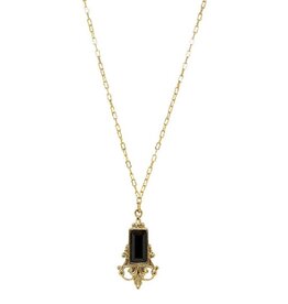1928 Jewelry 1928 Jewelry Black Pendant Necklace 16"