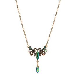 1928 Jewelry 1928 Jewelry Blue Iridescent AB Pendant Necklace 16"