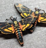 Moth-Death Moth Wood Earrings