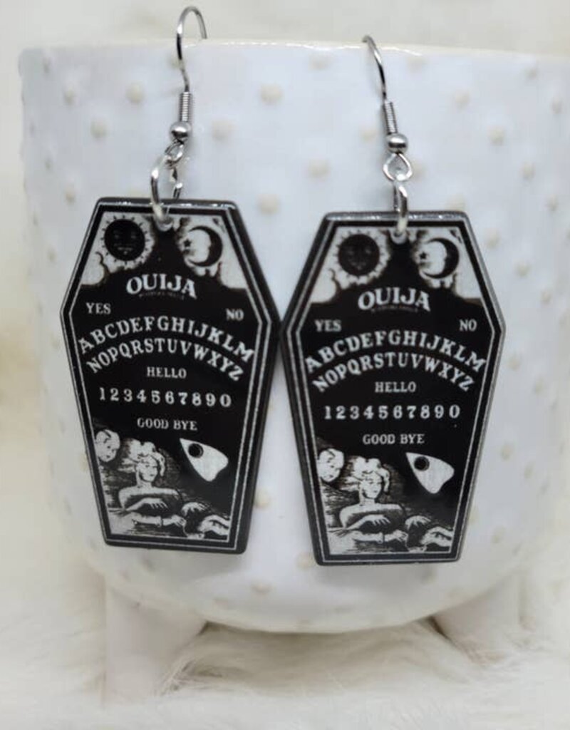 Ouija Coffin Earrings