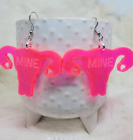 Pink Uterus Earrings
