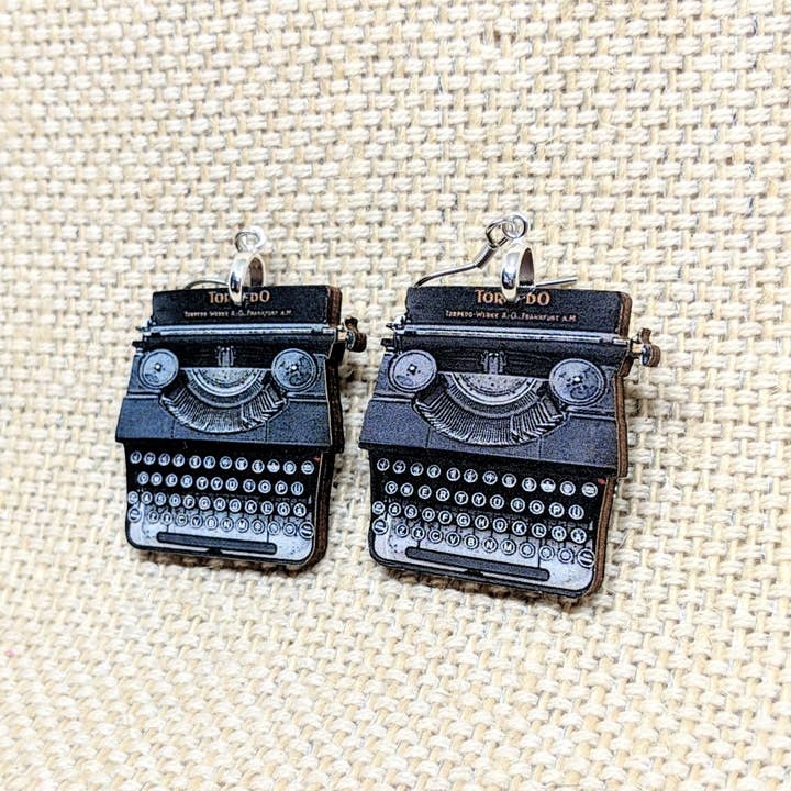 Typewriter Earrings - Reddi-Arts Typewriter Earrings - Reddi-Arts
