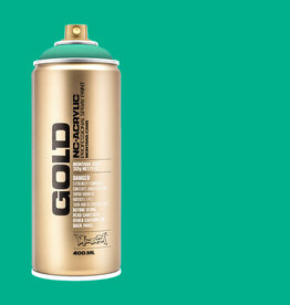 Montana GOLD Acrylic Professional Spray Paint (400ml) F6200 Active Cyan
