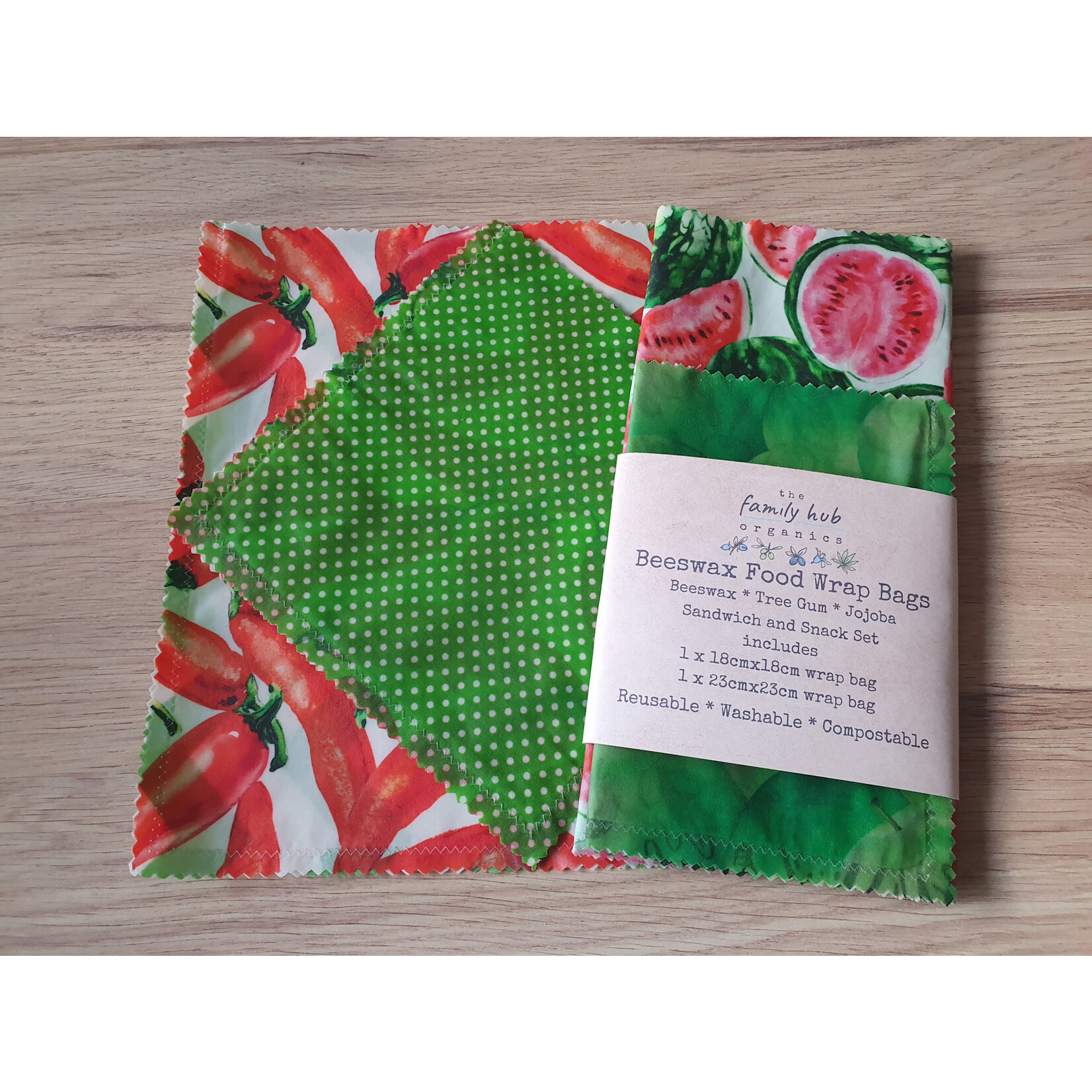 The Family Hub Organics Beeswax Wraps- The Family Hub Organics