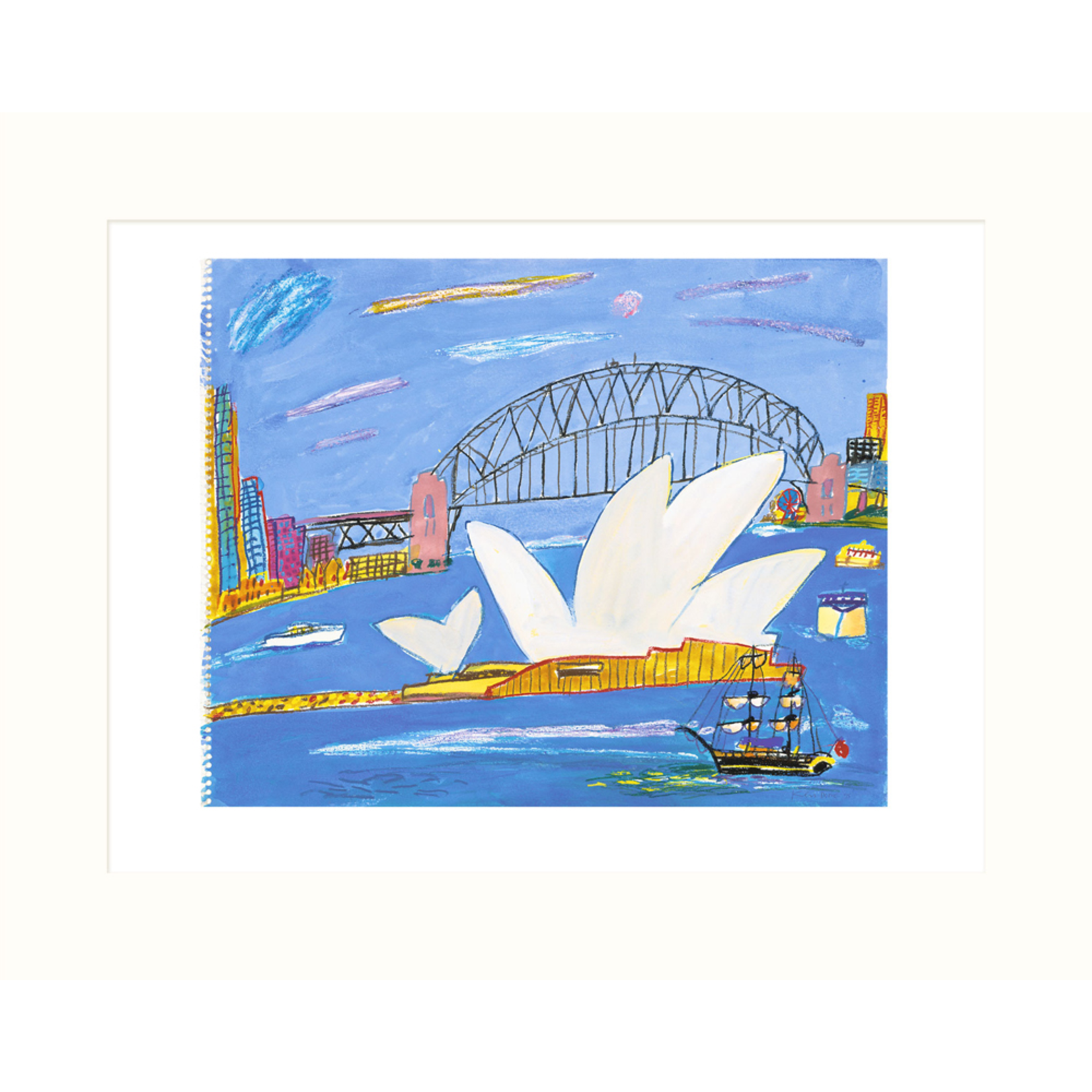 Limited Edition Prints Bridge and Opera House, sailing ship, 1995
