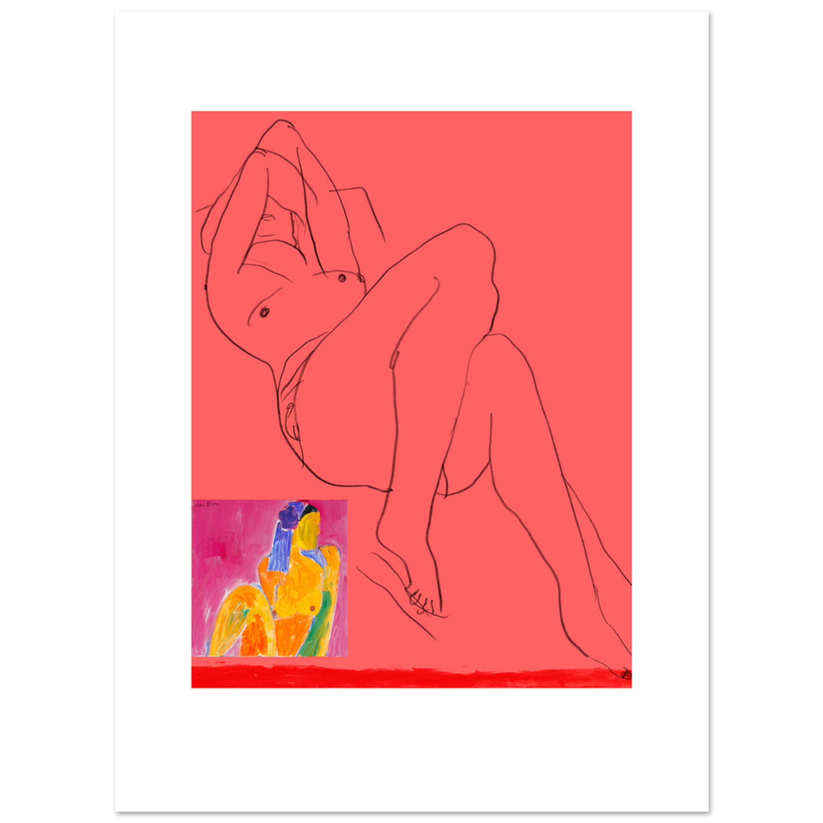 Limited Edition Prints Salmon pink nude, 2007