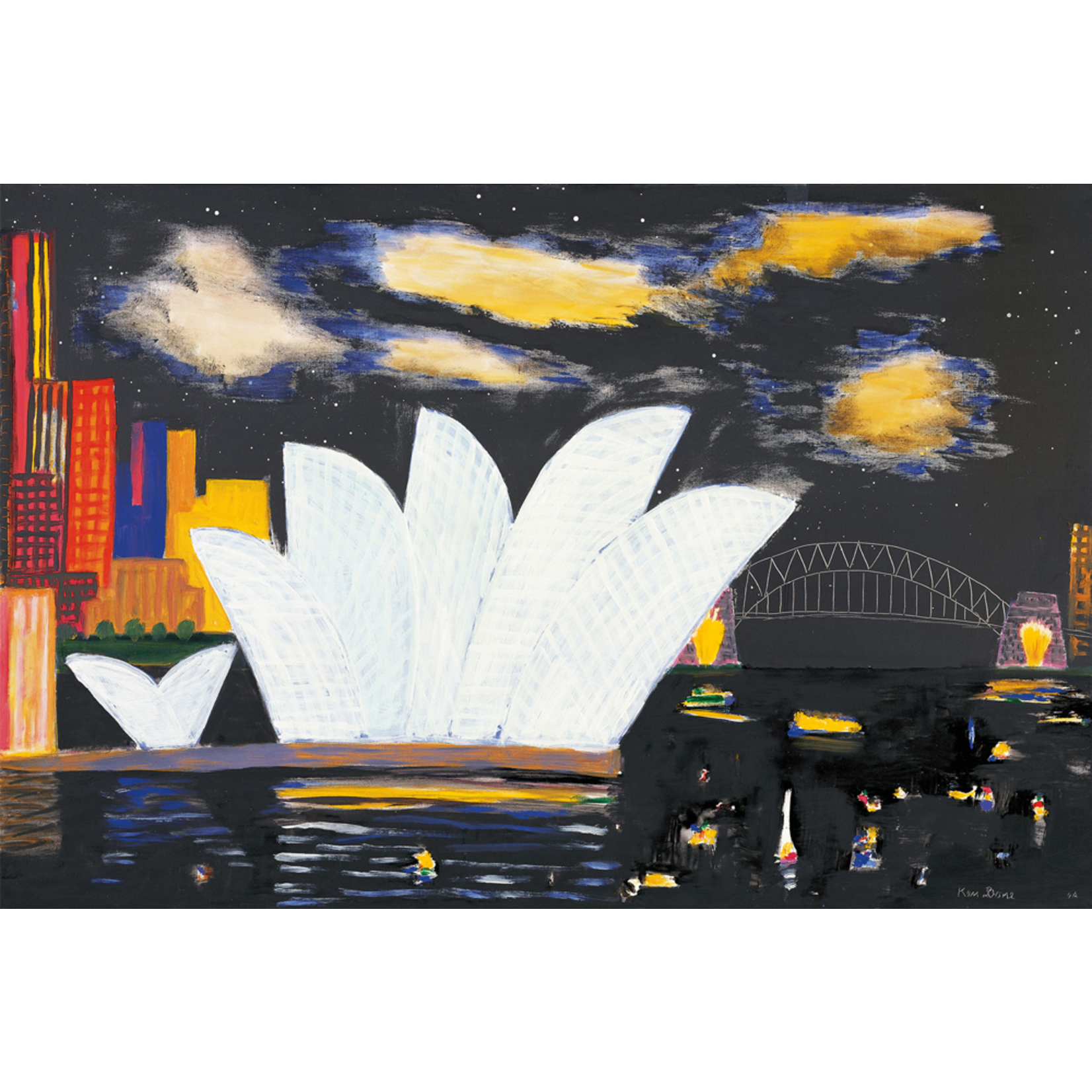 Limited Edition Prints Bridge and Opera House, night clouds, 2004