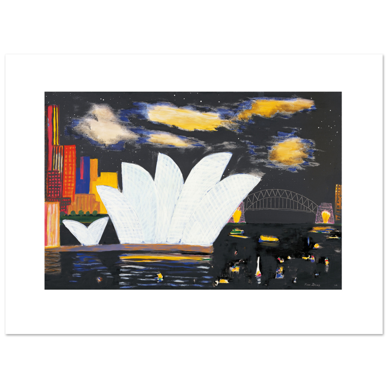 Limited Edition Prints Bridge and Opera House, night clouds, 2004