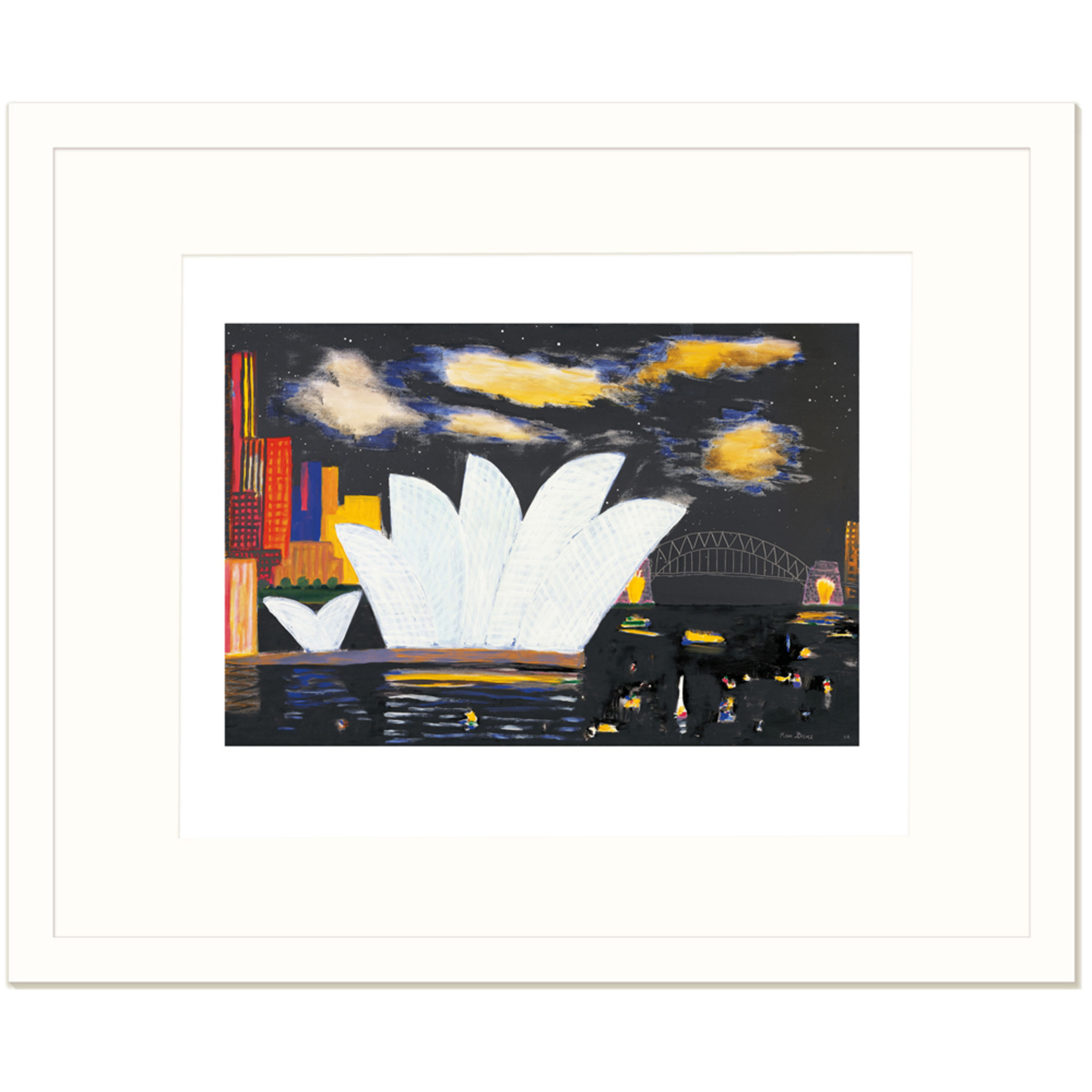 Limited Edition Prints Bridge and Opera House, night clouds, 2004