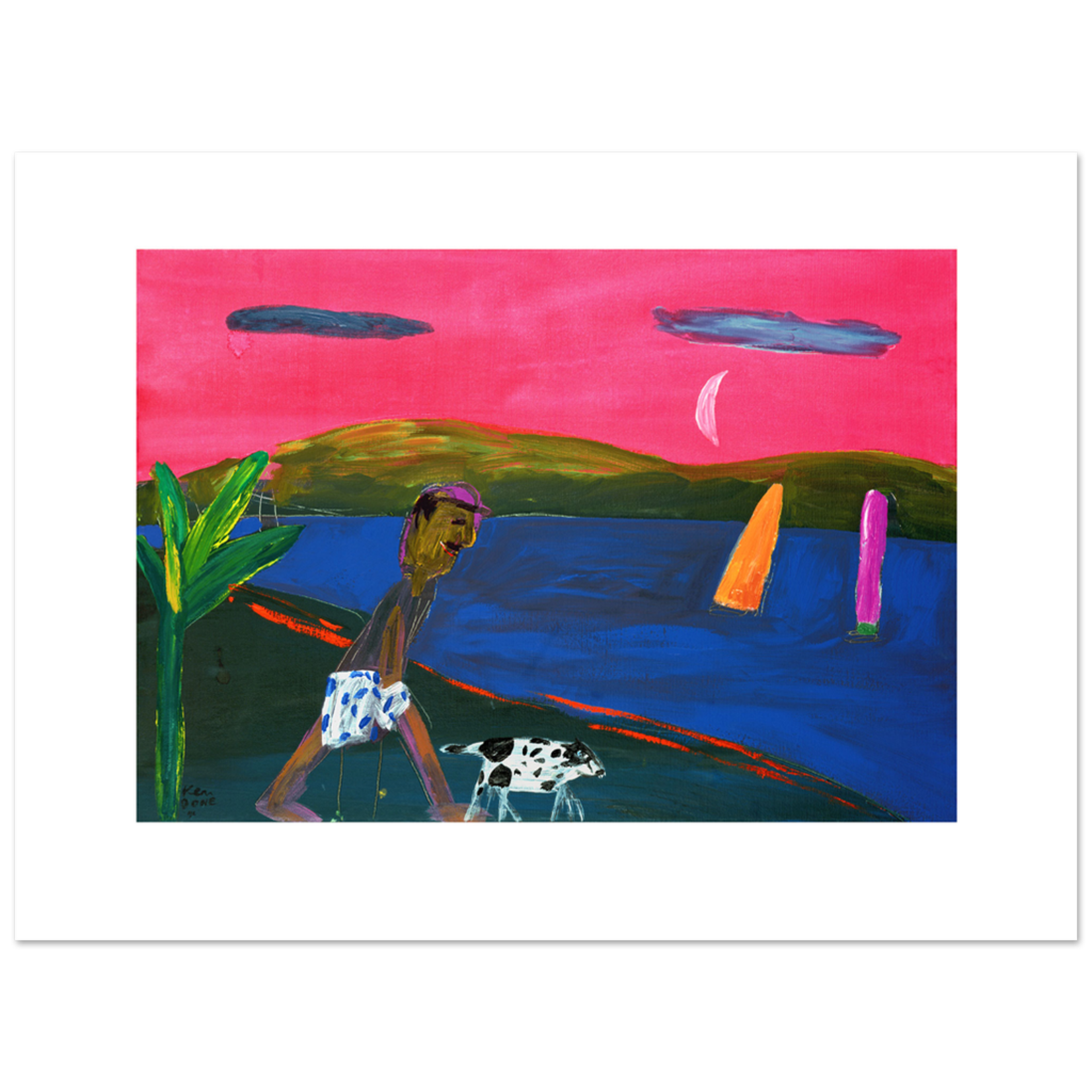 Limited Edition Prints Walking the dog, 1991