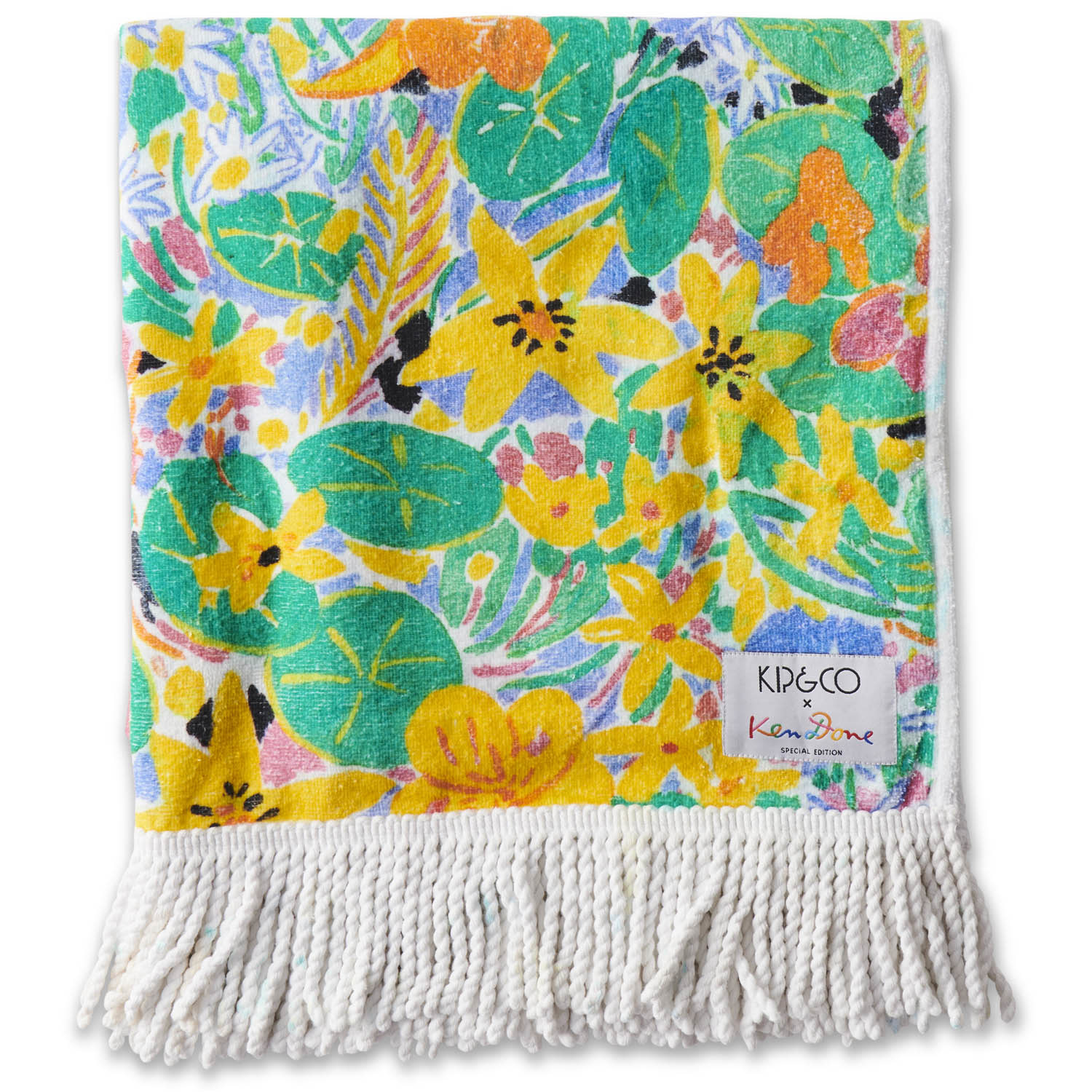 'Nasturtium' Terry Beach Towel Kip&Co X Ken Done Ken Done Gallery