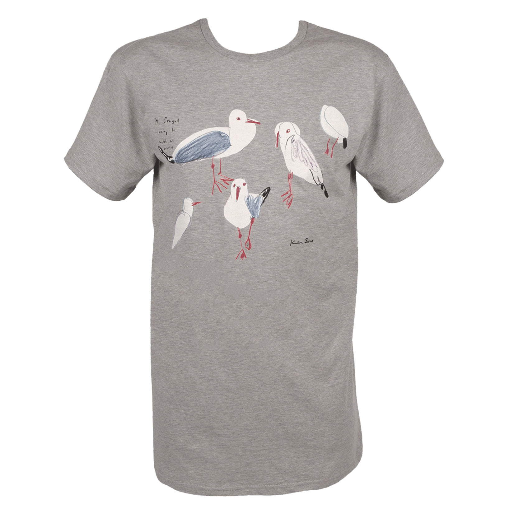 Clothing Tshirt - Unisex - 'Mr Seagull' grey marle